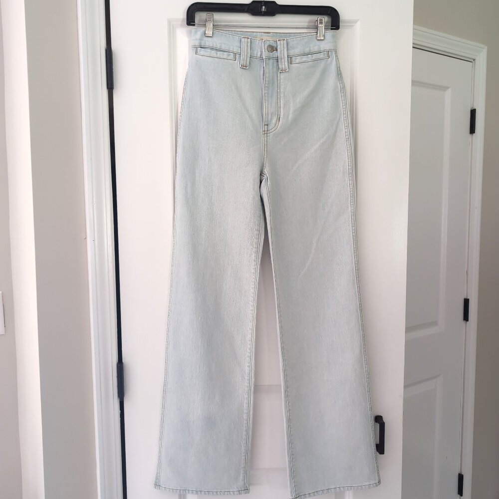 NWOT Madewell Leigh Retro 11" High Rise Flare Jeans Size 25 (26x31.5) Light Wash